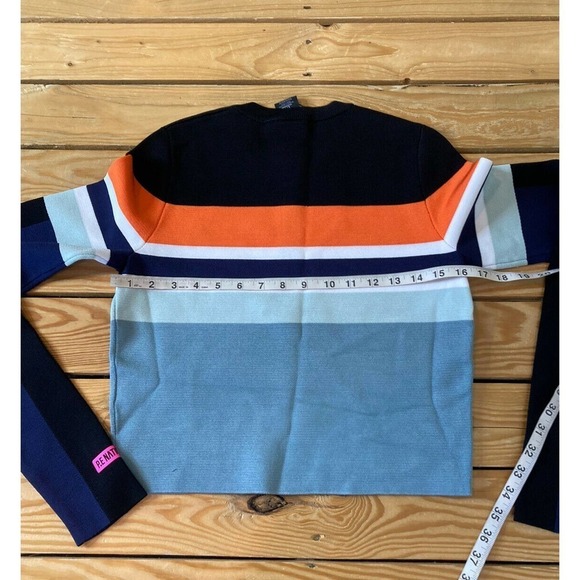 NWT P.E Nation High Dive Long Sleeve Knit Top Large Women’s Colorblocked $160 - Picture 8 of 9